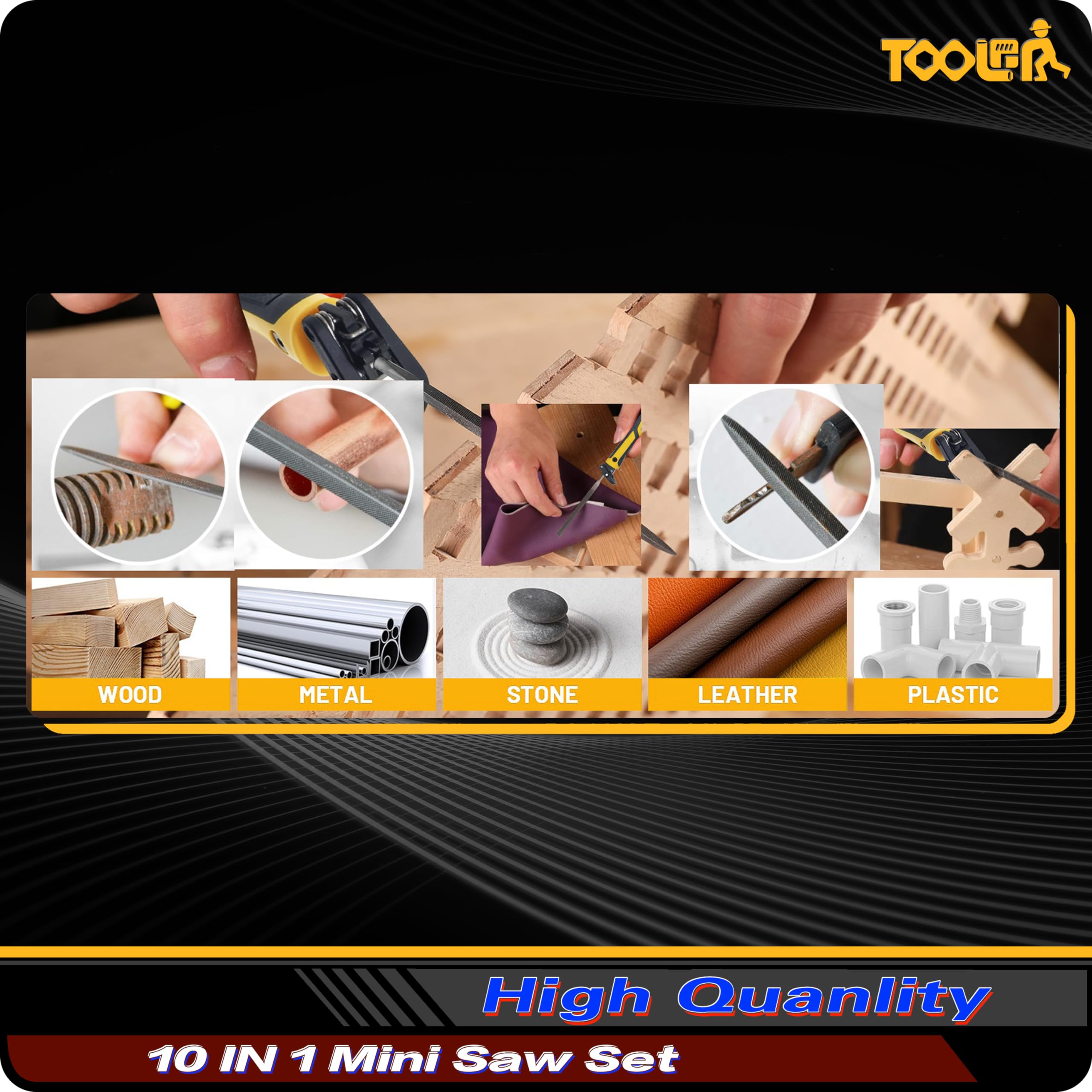 TOOLAN ergonomic rubber handle designed for comfortable long crafting sessions