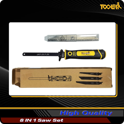 Toolan multi-application saw handles drywall, wood, plastic, and metal tasks