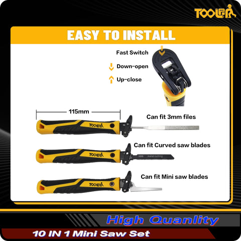 TOOLAN quick-change blade system enables fast, secure blade swaps