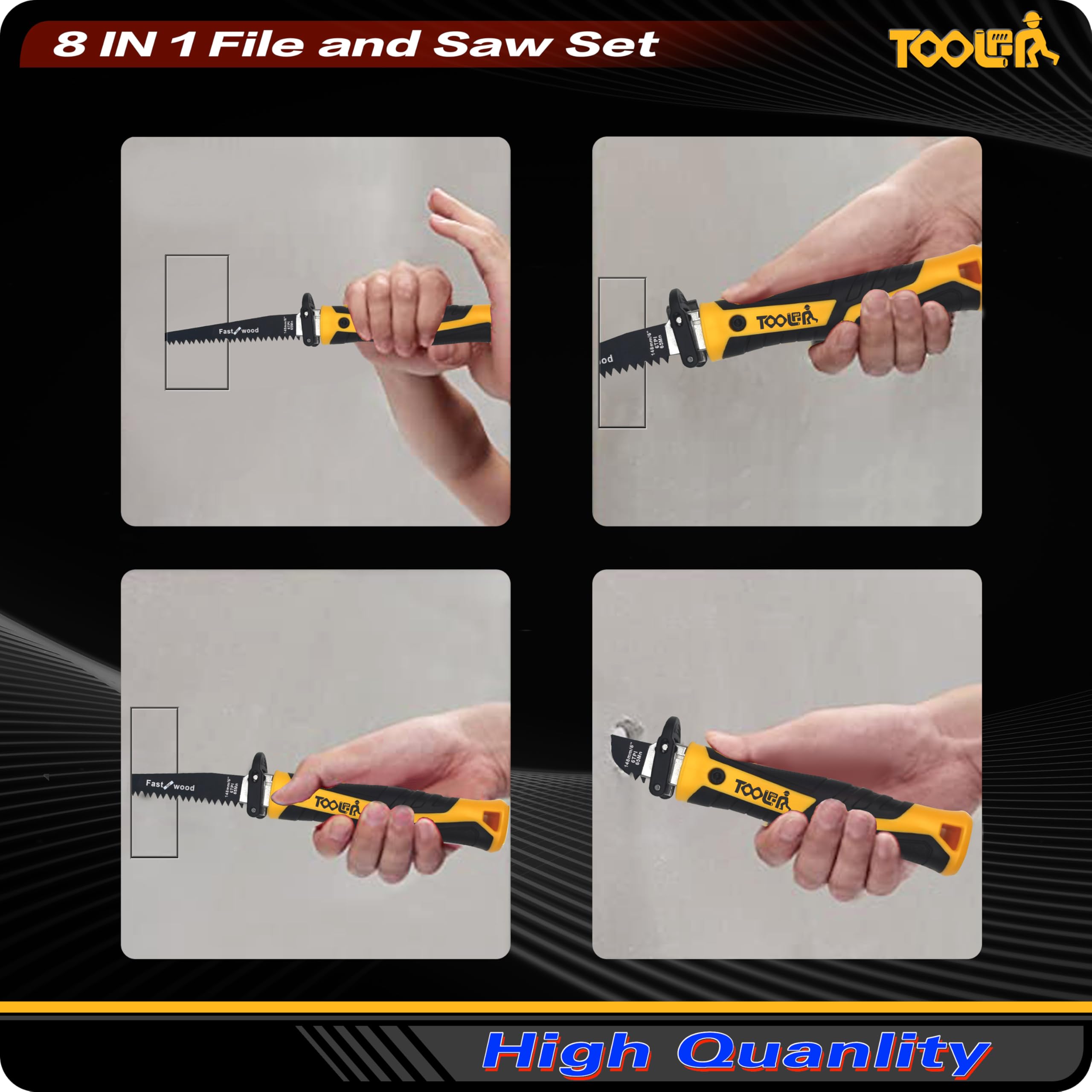 Toolan Replaceable blades storage highlights easy blade replacements.