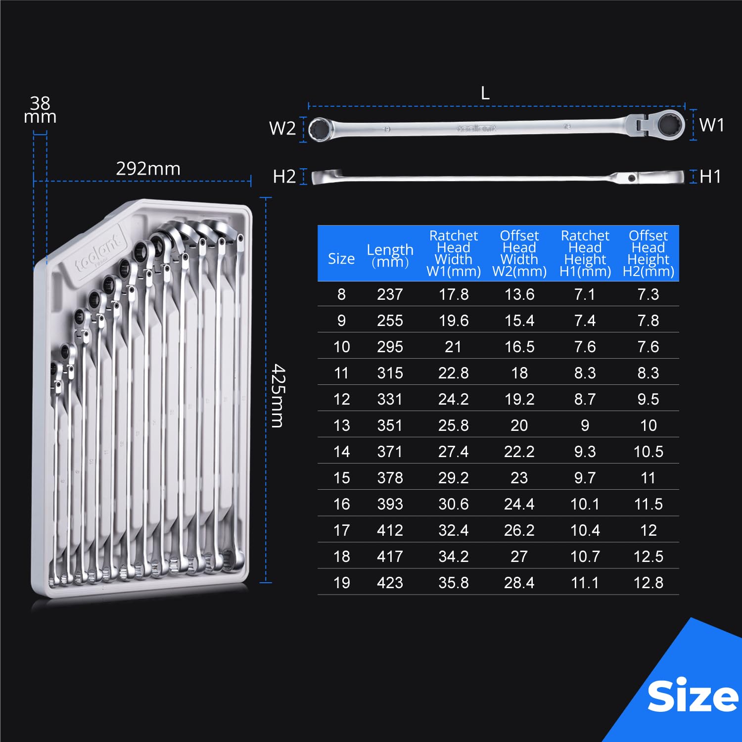 Toolant 180-degree flex head reaching narrow spots during repairs