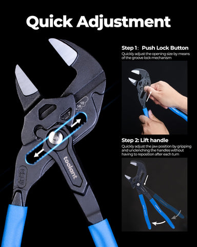 Toolant 2-inch jaw capacity handles larger nuts and fittings