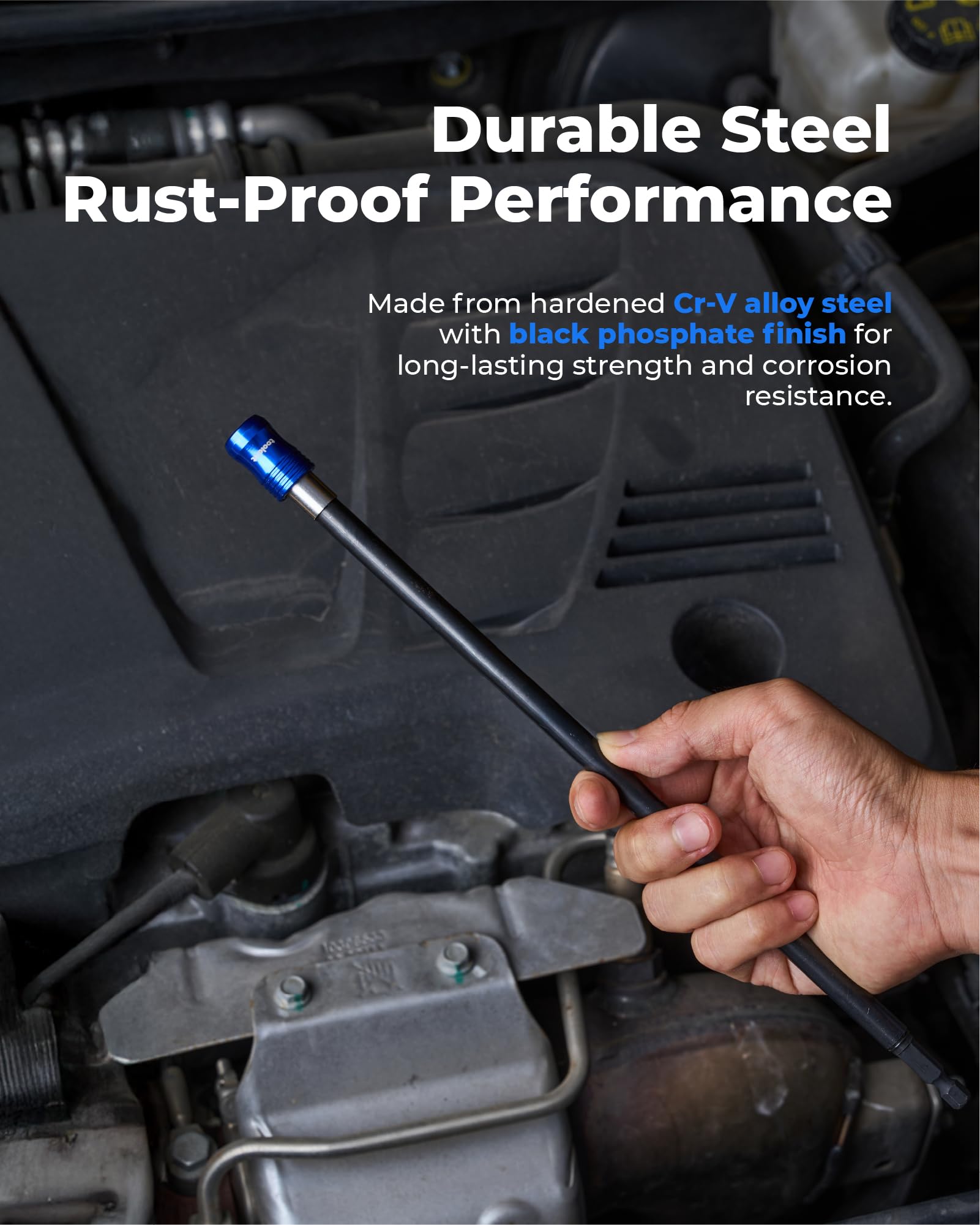 Toolant anti-wobble sleeve stabilizes bits during operation for precision.