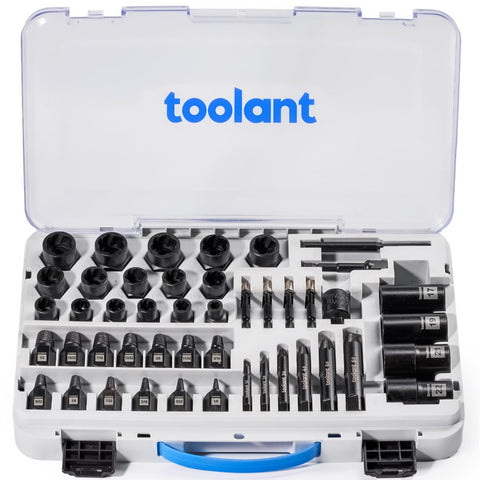 Toolant bolt extractor kit assembly for versatile damaged fastener removal