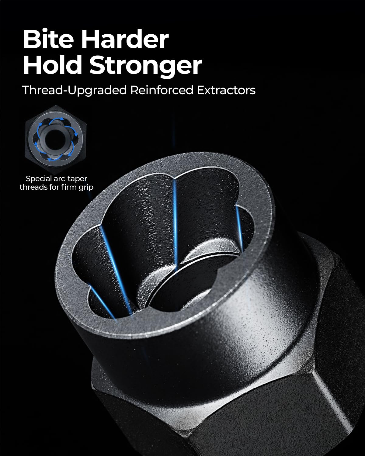 Toolant Cr-Mo steel extractor demonstrates rigidity to prevent deformation during removal