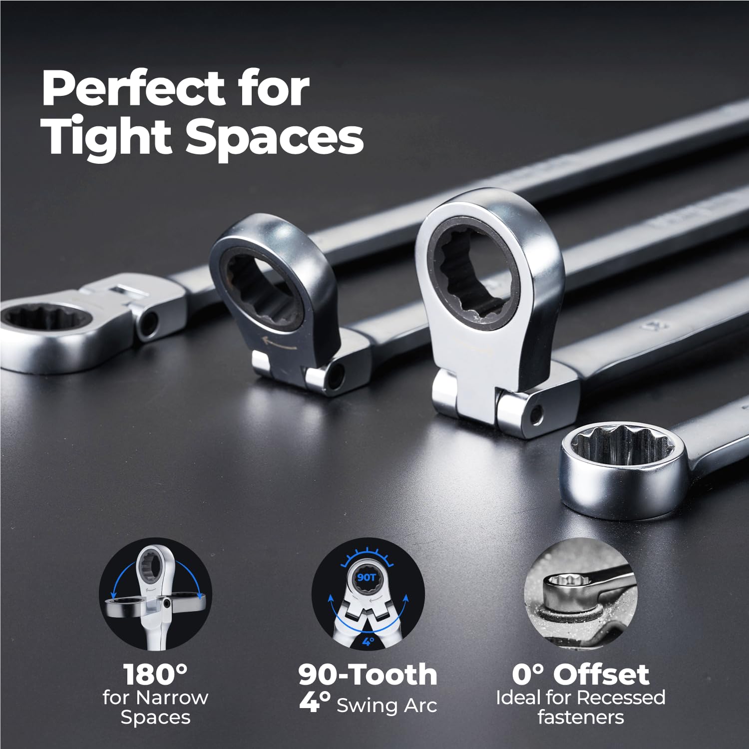 Toolant chrome vanadium steel wrench durability and rust resistance