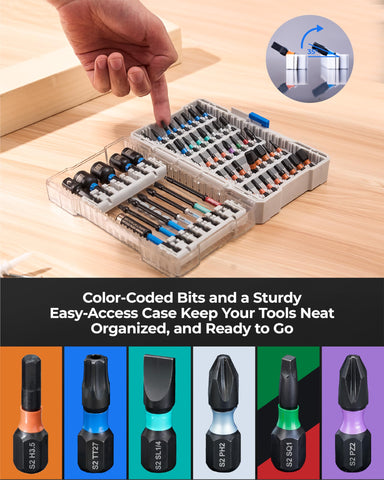 Toolant color-coded bits enable fast identification for efficient workflows