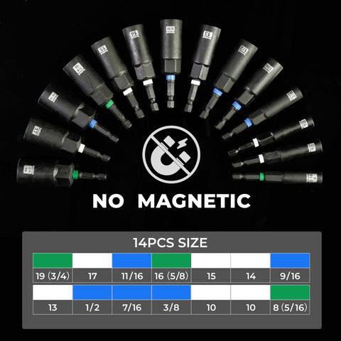Toolant Deeper Nut Driver Set in use with drill bits for versatile projects.