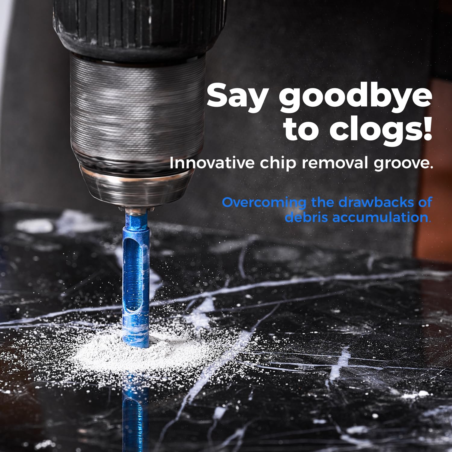 Toolant Glass drill bits used on glass with clean hole results
