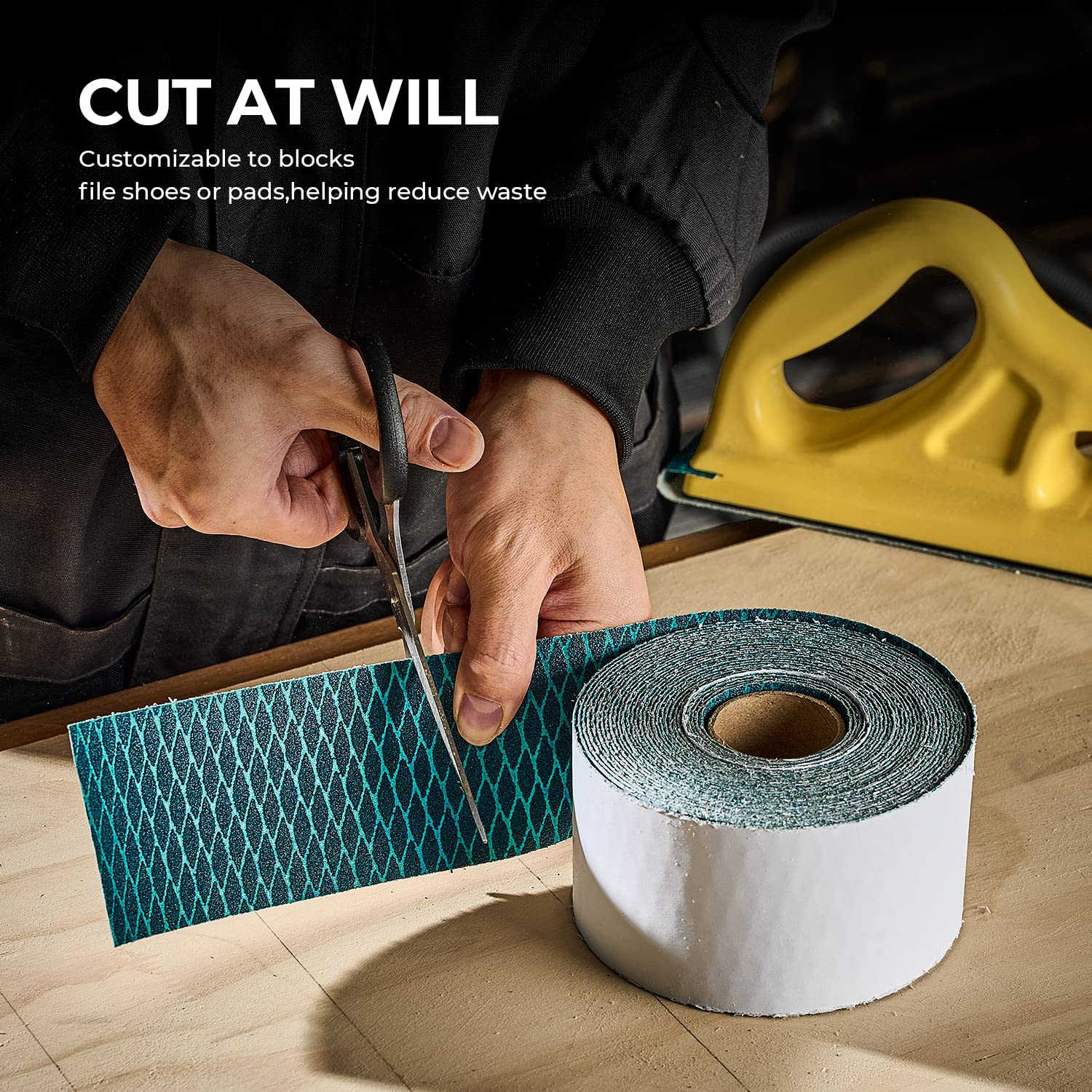 toolant Diamond shape 320 grit roll ideal for DIY auto body repair and carpentry