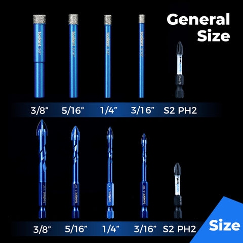 Toolant heavy-duty drilling performance for demanding tile and stone projects.