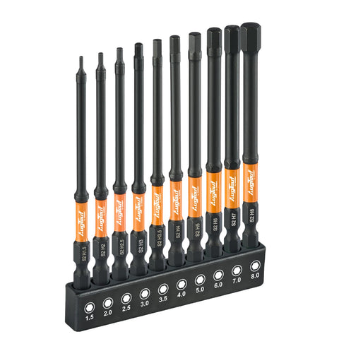 Toolant impact hex head drill bits set for metric screws with precise fits.