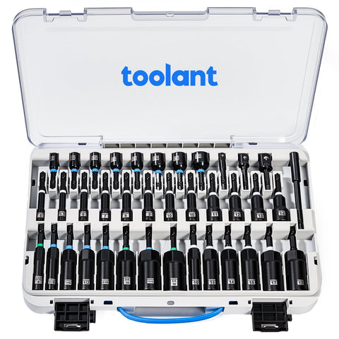Toolant Impact Magnetic Nut Driver Set on workspace showing versatility for DIY projects