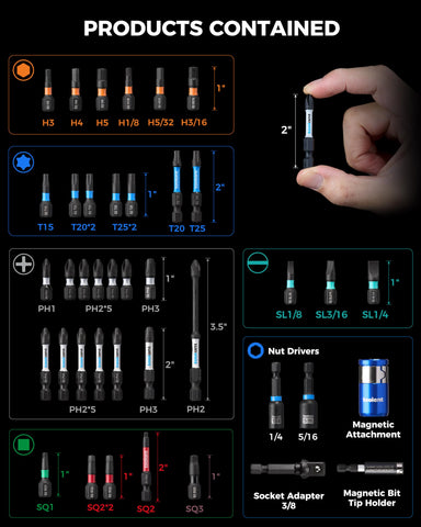 toolant included six hex bits for furniture assembly