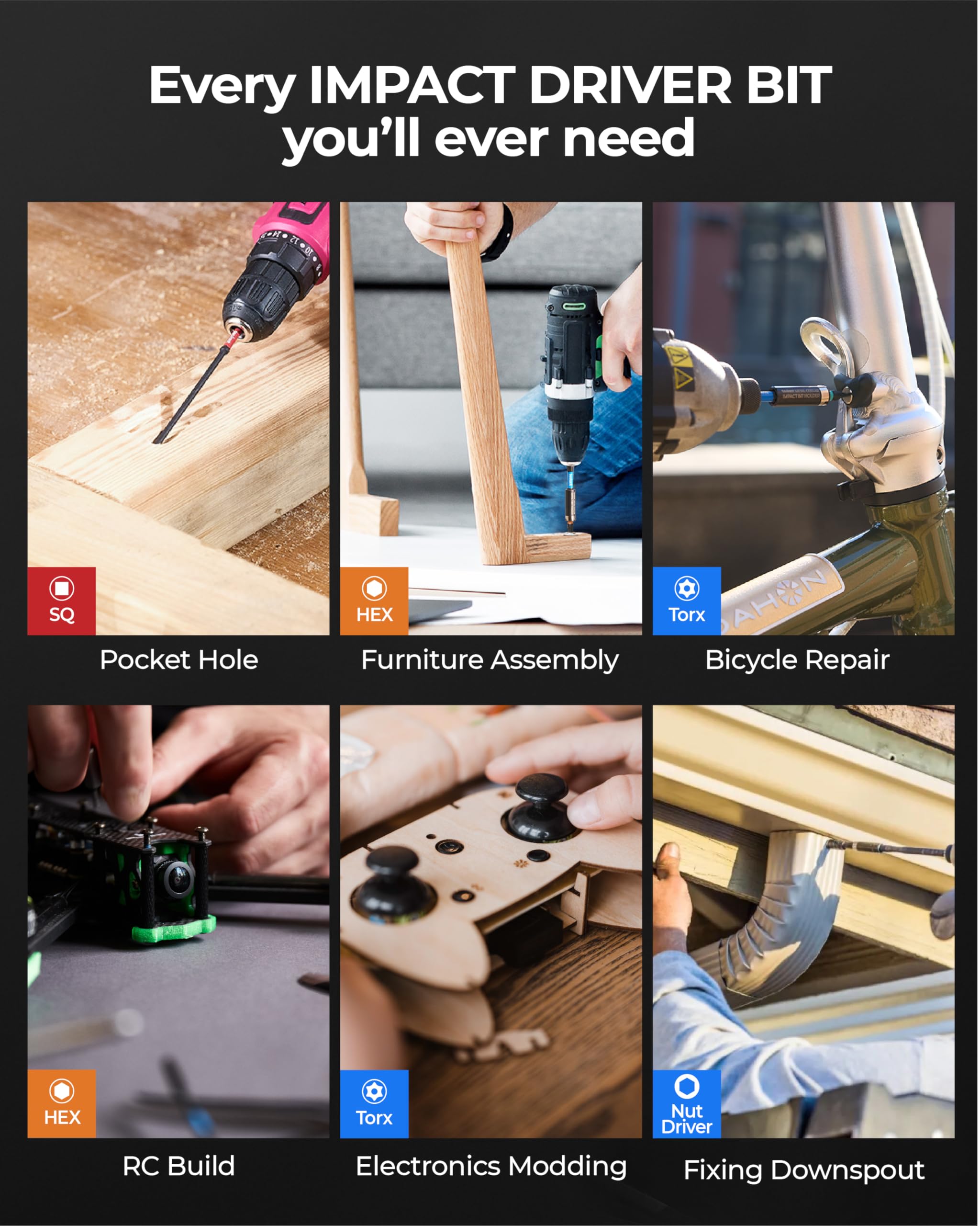 Toolant magnetic bit holder and nut driver aiding quick screw pickup and secure placement