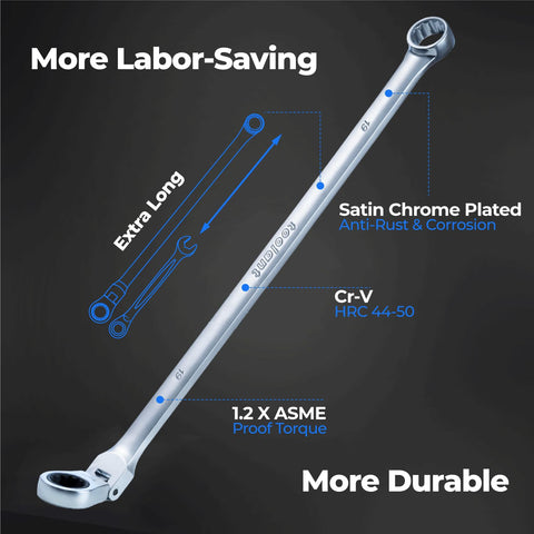 Toolant metric range 8–24 mm wrenches for automotive work.