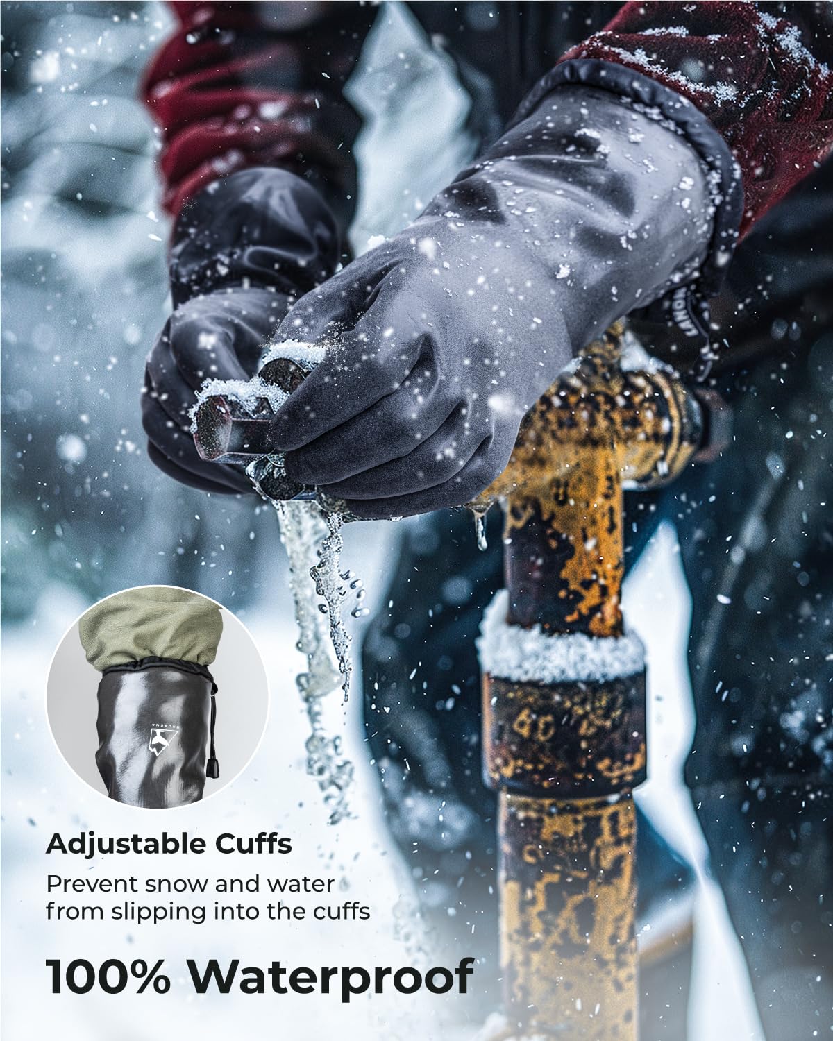 toolant gloves with one-handed cordlock for quick fit and removal