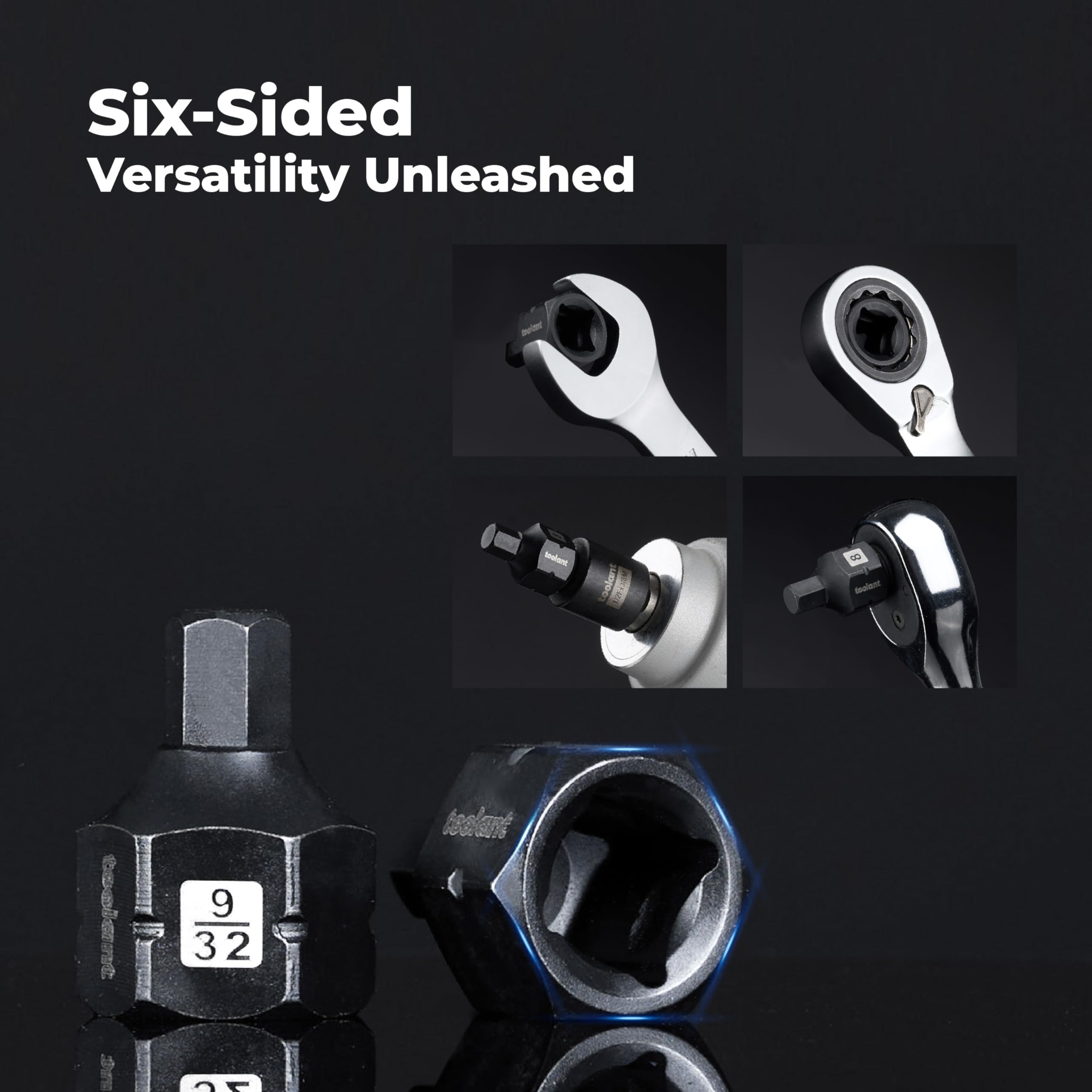 Toolant one-piece socket design prevents bit separation under load.