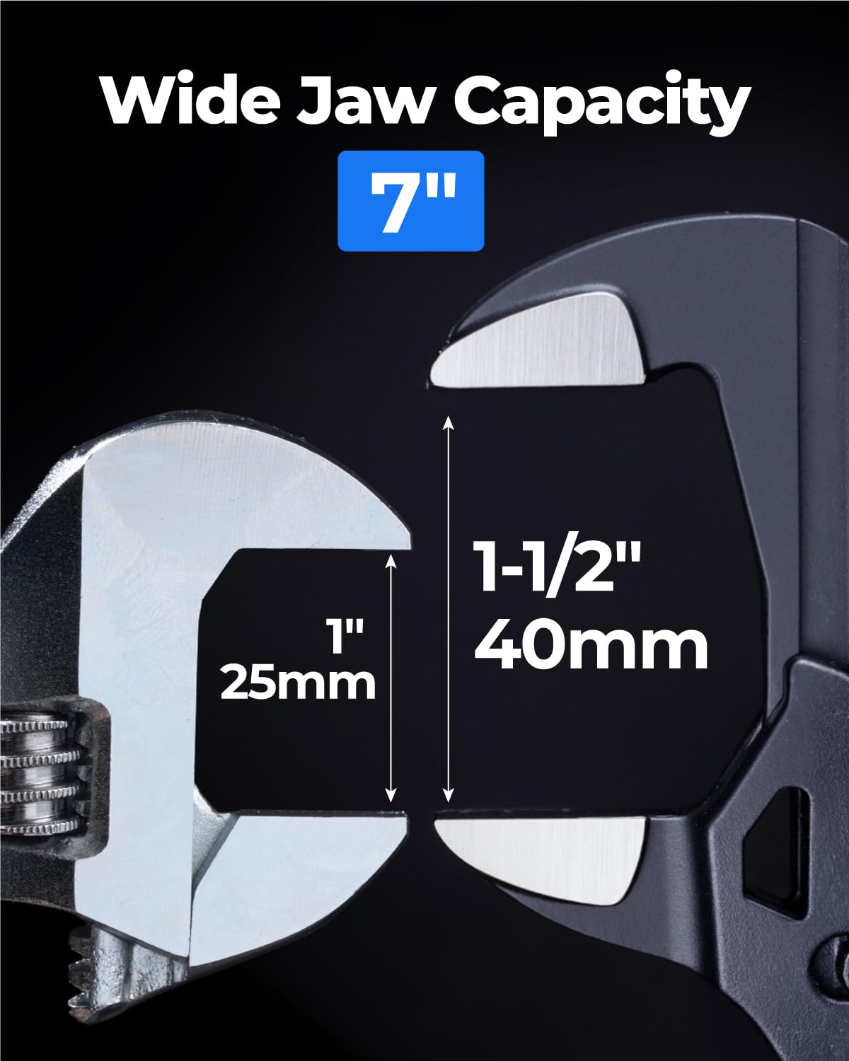 Toolant quick-adjust jaw feature enabling fast setup during tightening tasks.