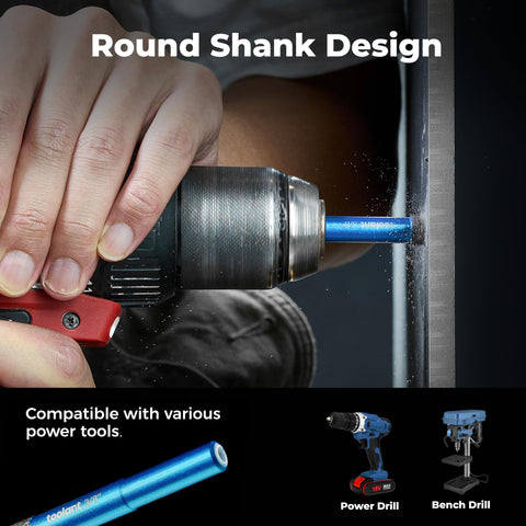 Toolant round shank compatibility fits most drills for easy setup.