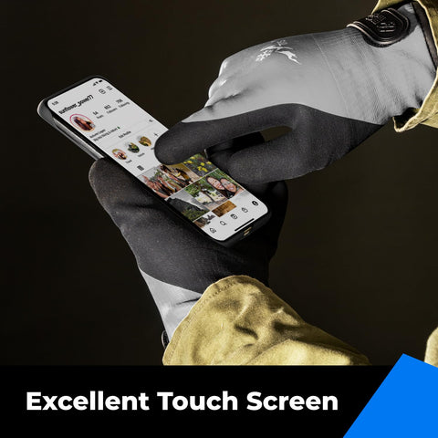 Toolant sandy-dipped grip improves hold on tools.