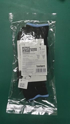Toolant gloves with sandy nitrile palm grip for secure handling of slippery materials.