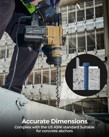 Toolant square flute design clears dust quickly during drilling