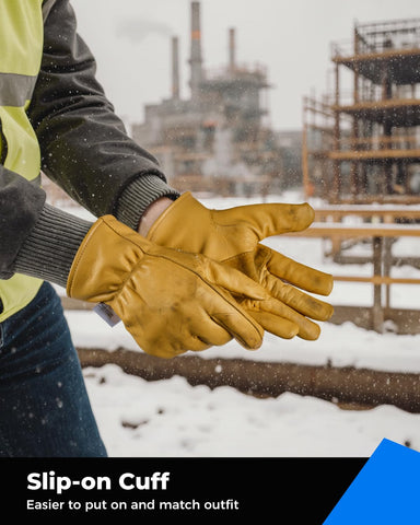 Toolant Slip-On Gloves in breathable leather for comfort and airflow.