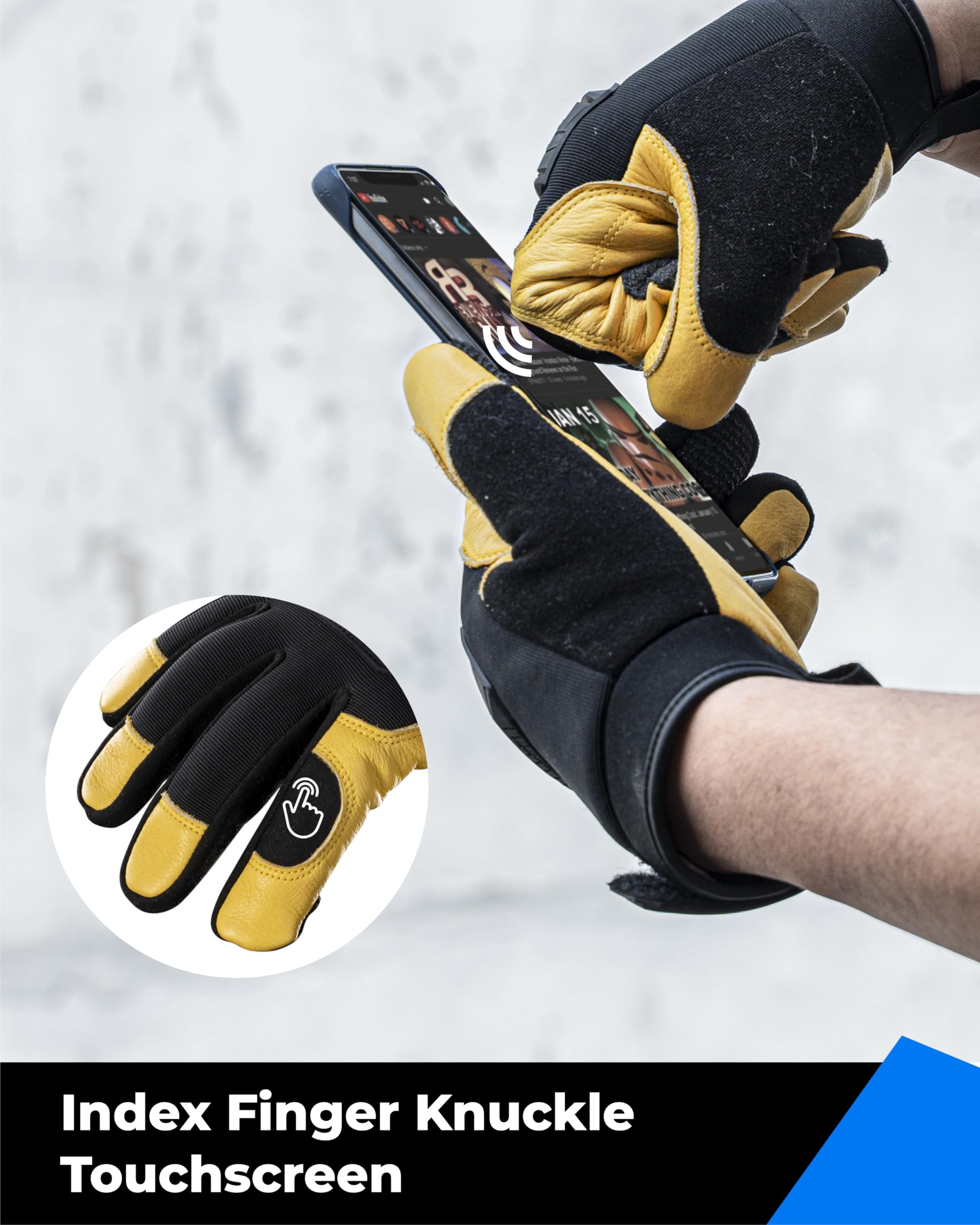 toolant Thor Series touchscreen-friendly index finger enables device use