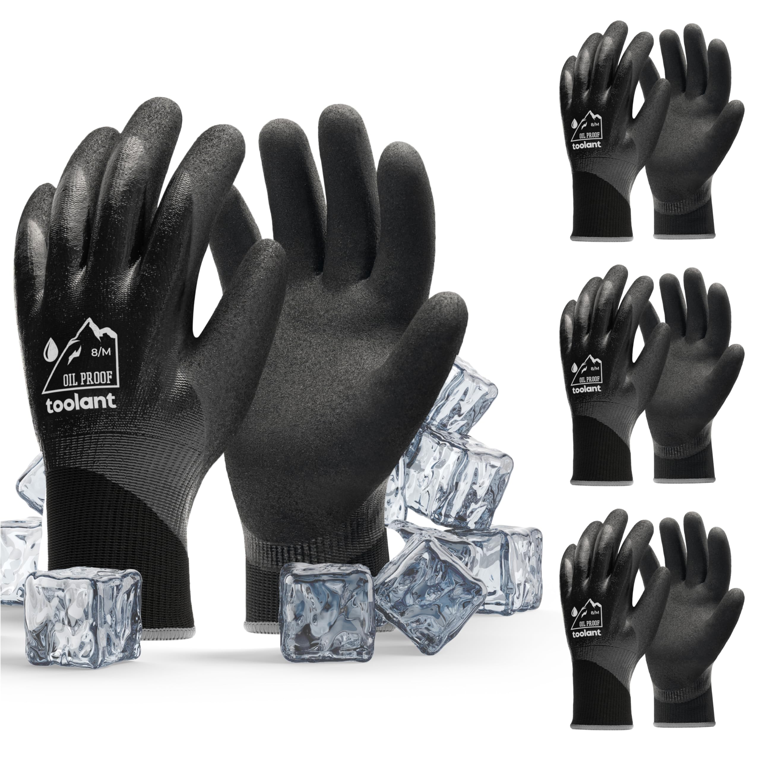 Toolant waterproof gloves bulk pack front view for ready wear in cold conditions.