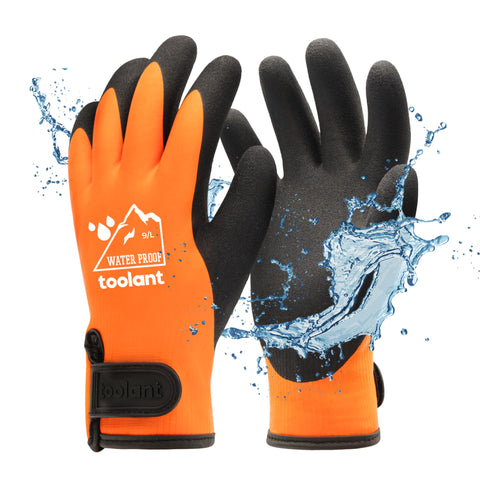 Toolant waterproof gloves with graphene palm dip for better grip and touchscreen use.