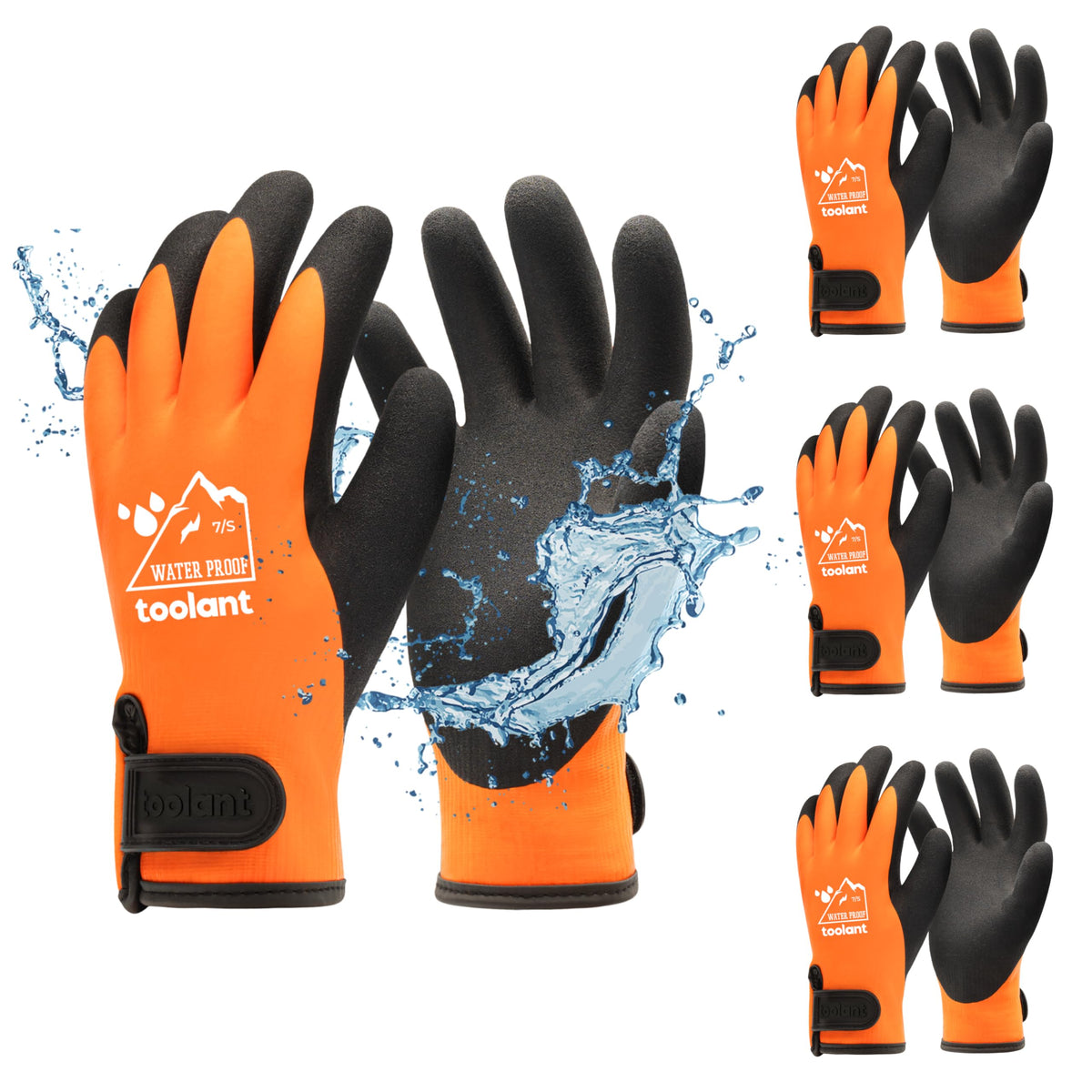 Toolant waterproof gloves palm-dip for dry hands in wet environments.