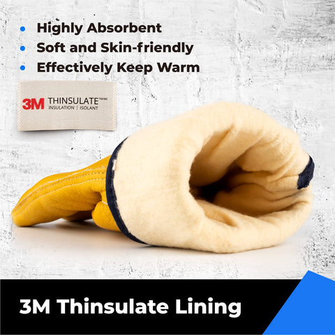 Toolant gloves made from full-grain cowhide offer durable protection for rugged winter jobs.