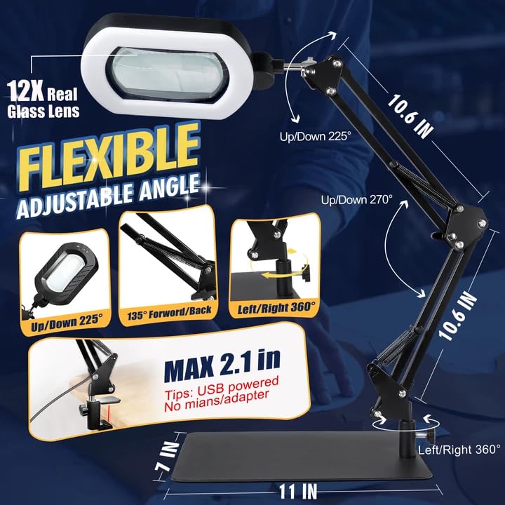 Toolastra senior-friendly reading magnifier makes comfortable viewing easier.