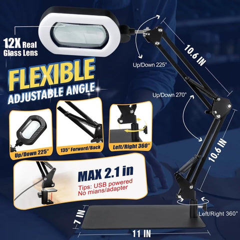 Toolastra senior-friendly reading magnifier makes comfortable viewing easier.