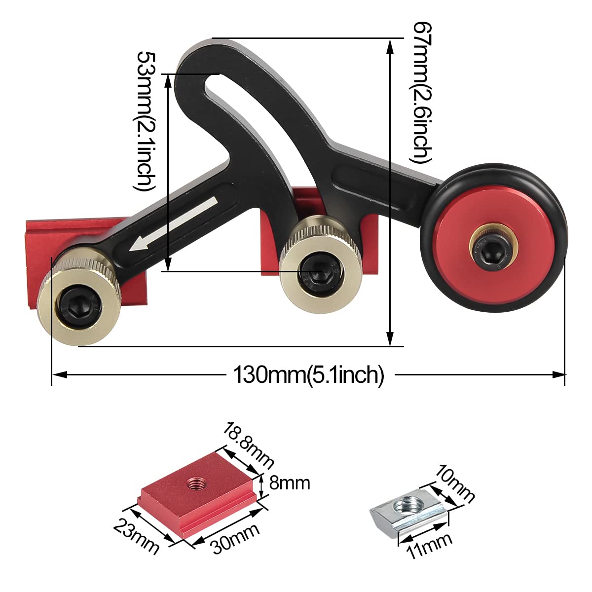 Toolcool Close to Fence Roller supports 3/4 inch stock control