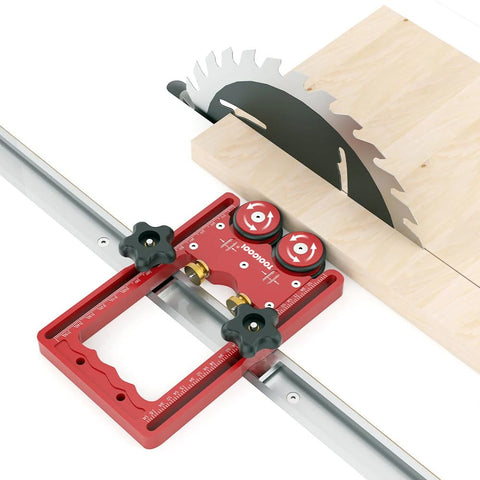 Toolcool Aluminum alloy CNC-machined featherboard with durable rubber wheels.
