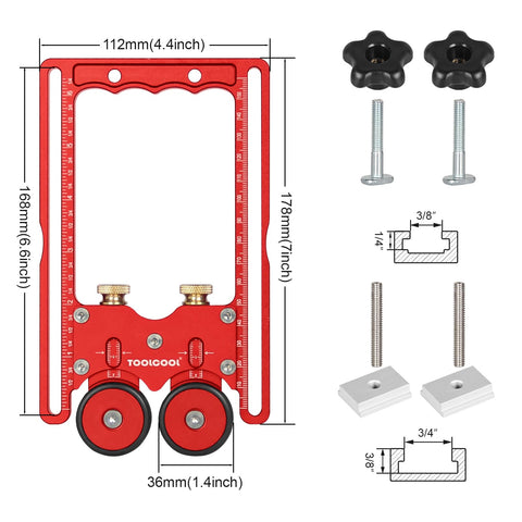 Toolcool Featherboard extended reach of 7.4 inches for blade clearance.