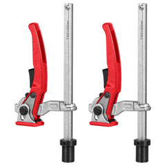 Toolcool MFT table workbench clamp setup secures workpieces quickly.