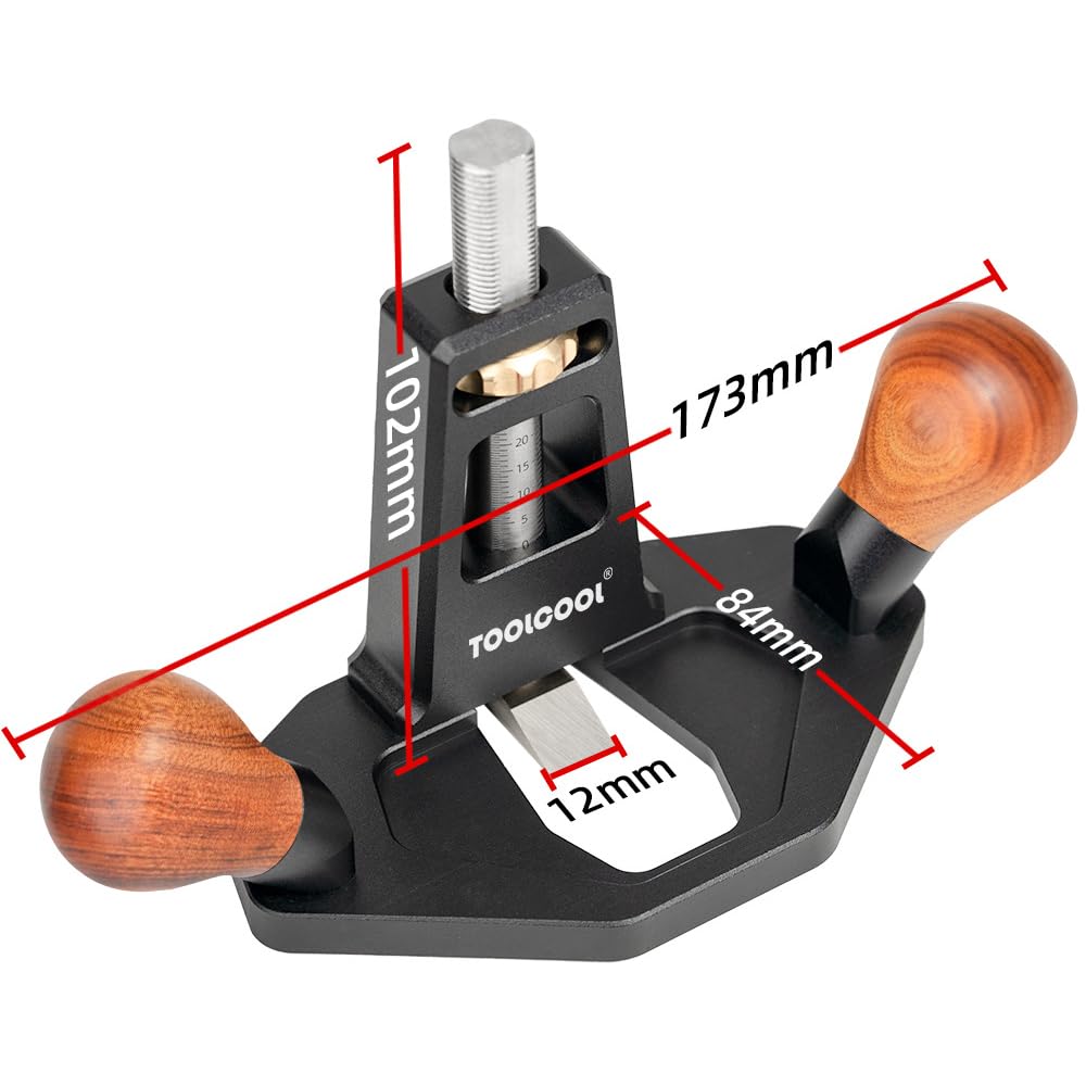 Toolcool Router Plane high-speed steel blade delivers clean surfaces.