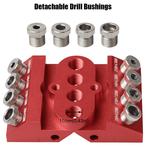 Toolcool self-centering V-groove aligns drill on stock edges and surfaces