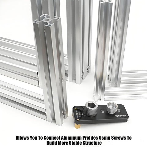 Toolcool upgraded structure with laser marks for precise setup.