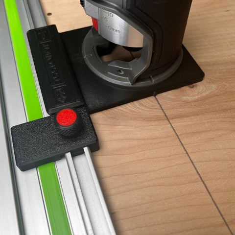 ToolCurve guide rail adapter for Milwaukee straight-cut demo with clean lines.