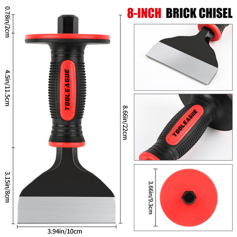 TOOLEAGUE brick chisel 8-inch for mortar removal and brick work