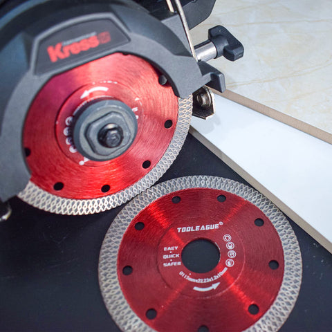 TOOLEAGUE Diamond Saw Blade tile-cutting for precise, straight cuts.