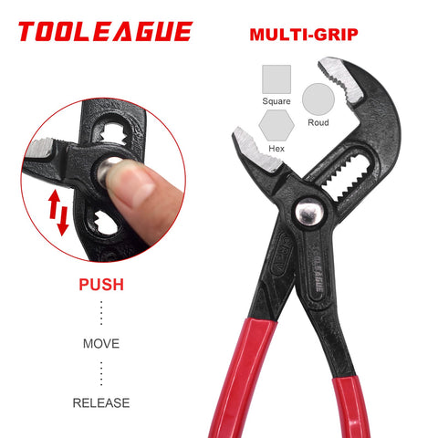 TOOLEAGUE ergonomic handle with quick adjust button reduces fatigue during long tasks