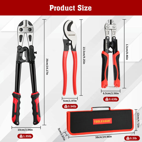 TOOLEAGUE ergonomic handles providing comfortable grip and control