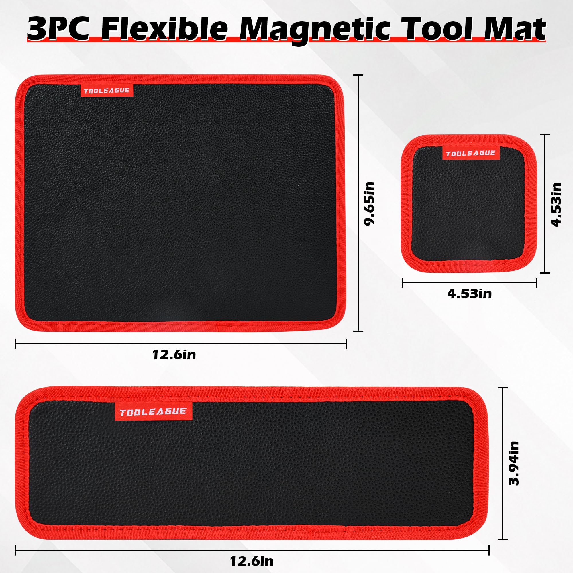 TOOLEAGUE magnetic tool mat medium with bolts and nuts organized.