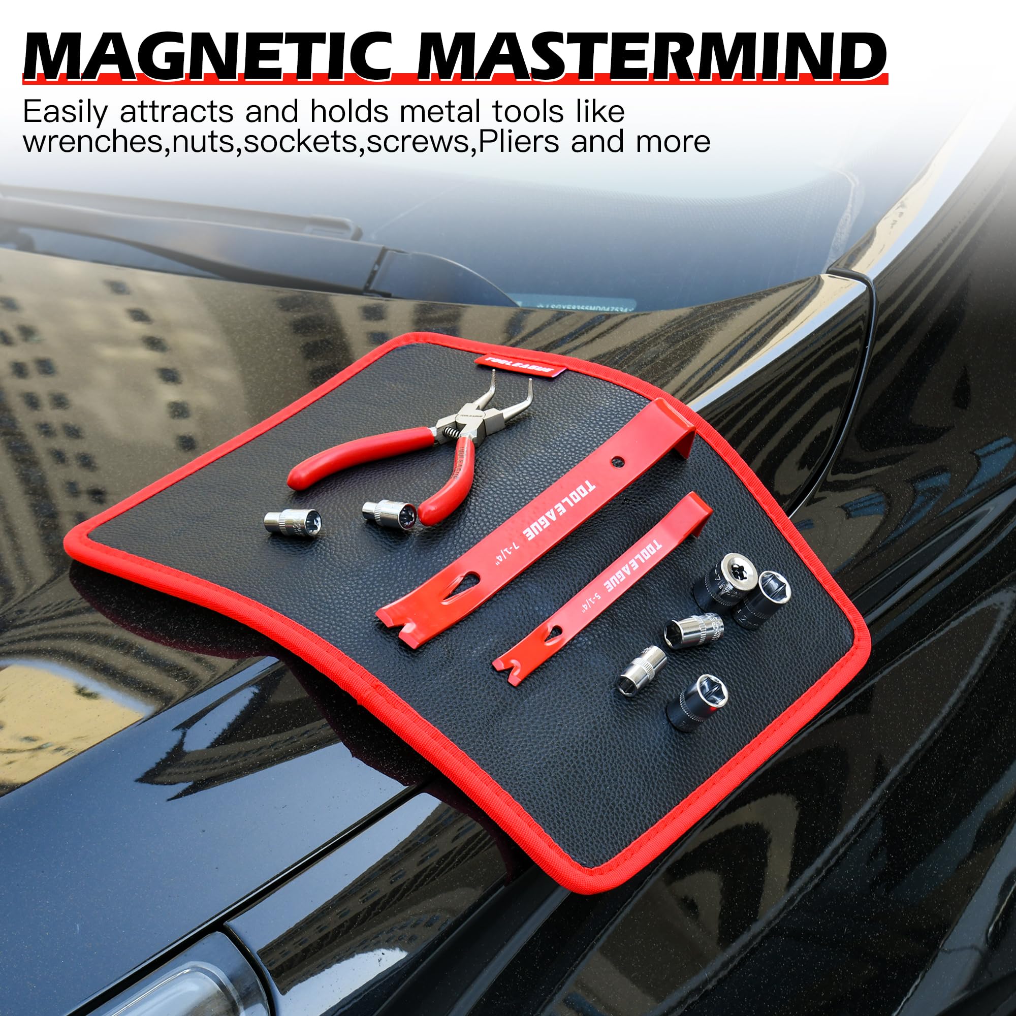 TOOLEAGUE extendable pickup tool captures dropped parts with minimal fuss.
