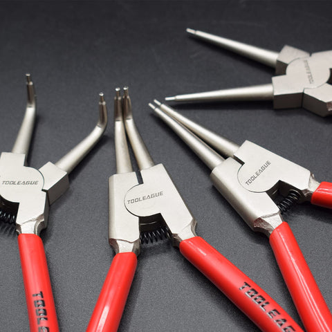 TOOLEAGUE snap ring pliers set with storage bag keeps tools organized